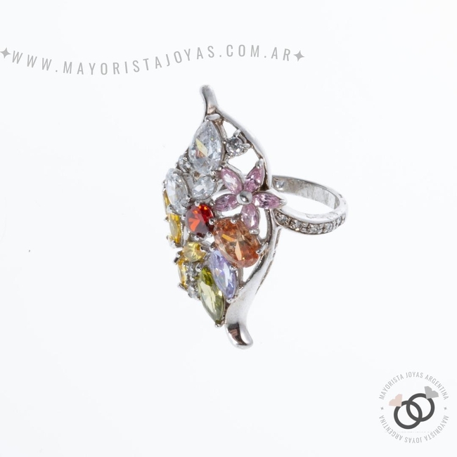 ANILLO  PLATA Y  CUBIC (PAC0246)