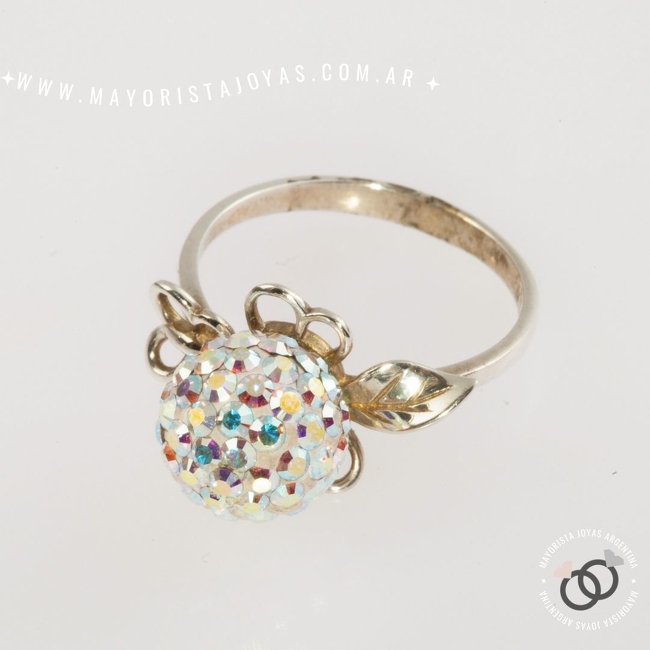 ANILLO PLATA MICROCRISTAL BOREAL (PAM067)