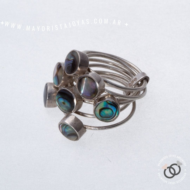 ANILLO PLATA Y PIEDRA  (PAP252)