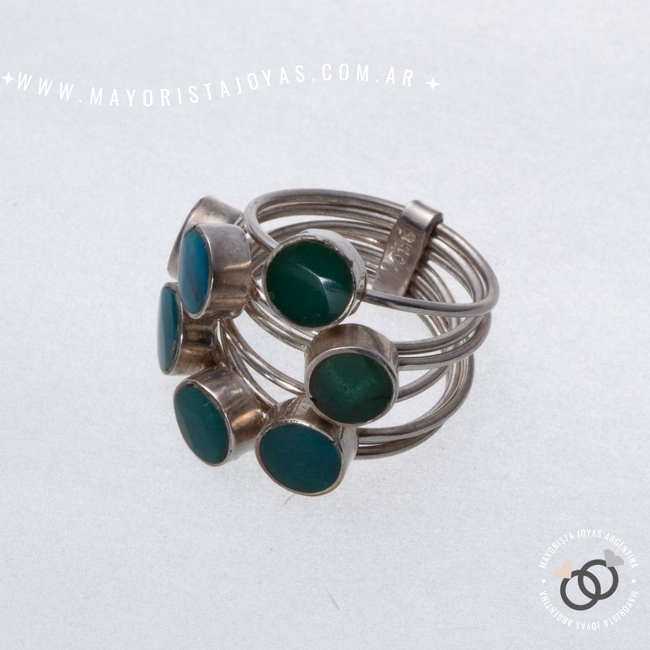 ANILLO PLATA Y PIEDRA  (PAP255)