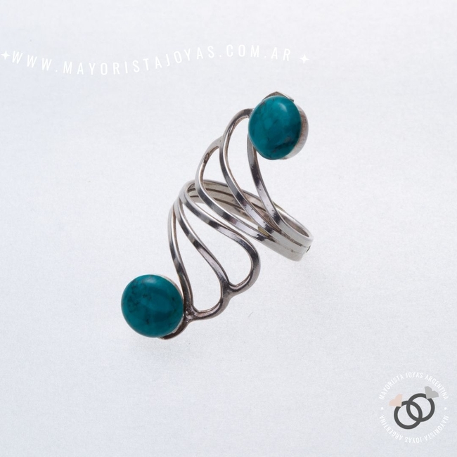 ANILLO PLATA Y PIEDRA  (PAP259)