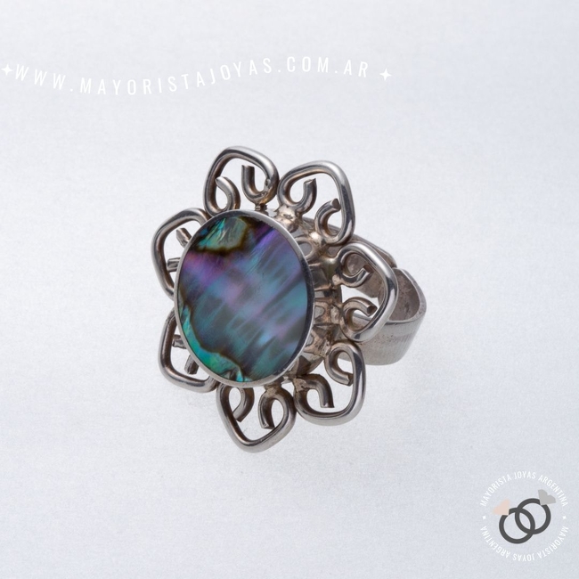 ANILLO PLATA Y PIEDRA  (PAP280)