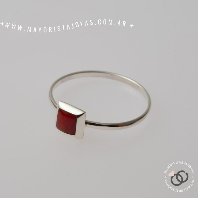 ANILLO PLATA Y PIEDRA (PAP299R)