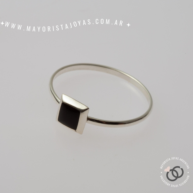 ANILLO PLATA Y PIEDRA (PAP300N)