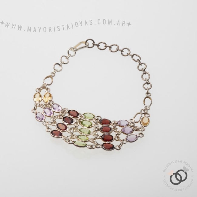 PULSERA PLATA PIEDRAS NATURALES (PBN064)