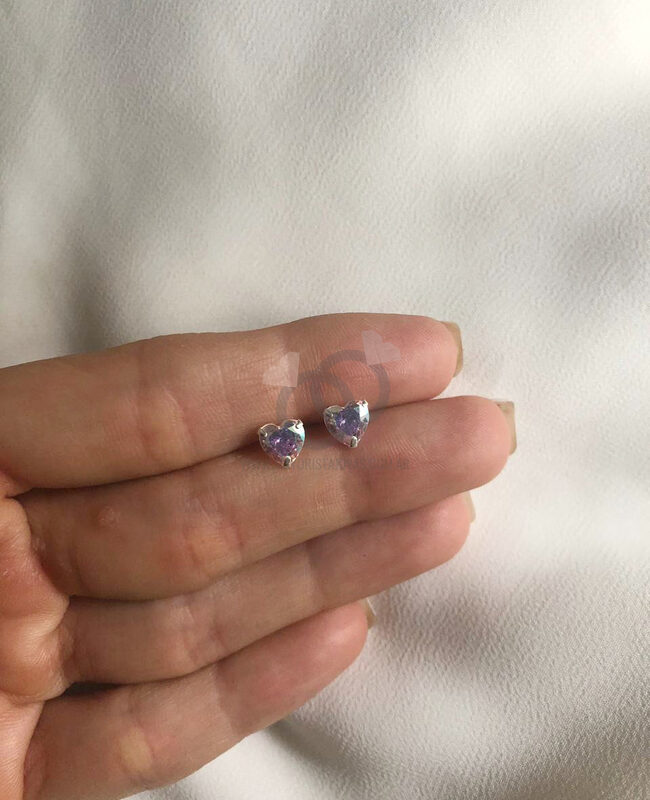 ARO PLATA Y CUBIC CORAZON (PPC0072)