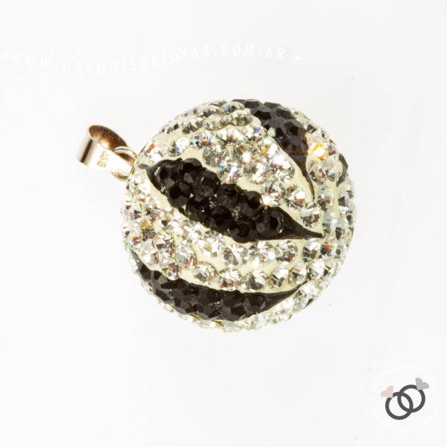 DIJE PLATA ESFERA MICROCRISTAL (PDM006)