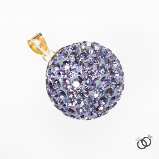 DIJE PLATA ESFERA MICROCRISTAL (PDM018)