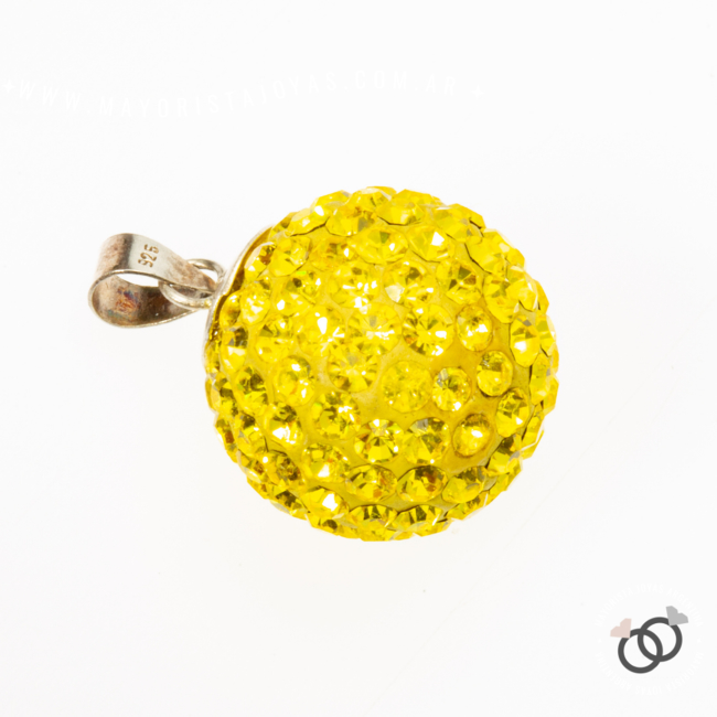 DIJE PLATA ESFERA MICROCRISTAL (PDM020)
