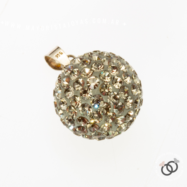 DIJE PLATA ESFERA MICROCRISTAL (PDM021)