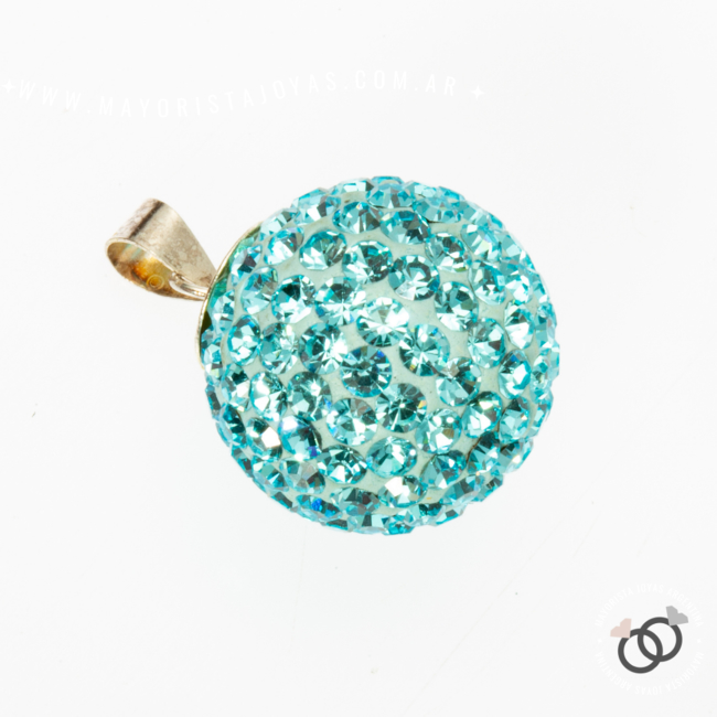 DIJE PLATA ESFERA MICROCRISTAL (PDM022)