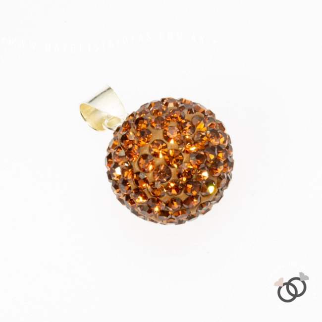 DIJE PLATA ESFERA MICROCRISTAL (PDM023)