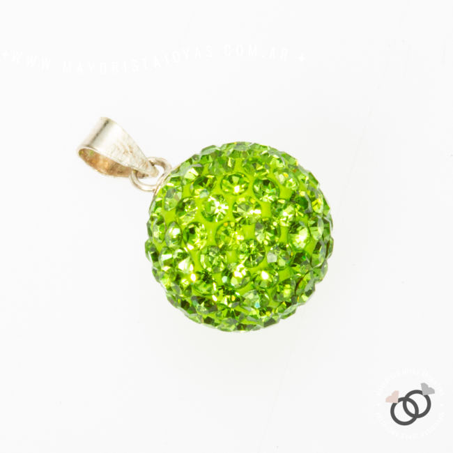 DIJE PLATA ESFERA MICROCRISTAL (PDM028)