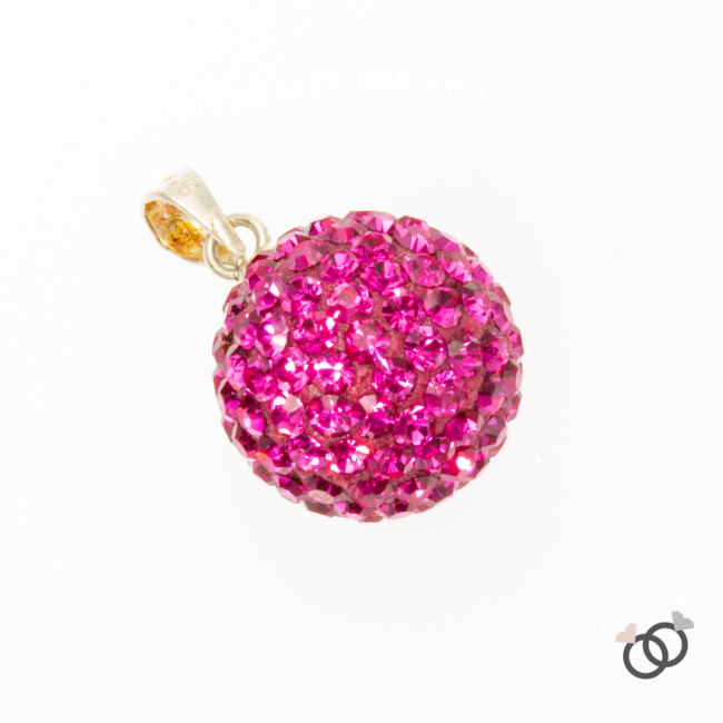 DIJE PLATA ESFERA MICROCRISTAL (PDM029)