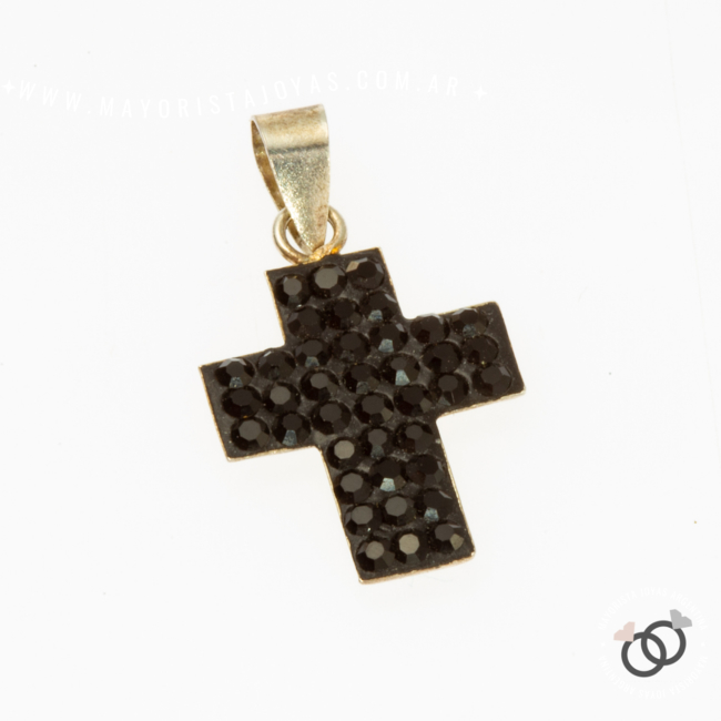 DIJE PLATA CRUZ MICROCRISTAL (PDM040)