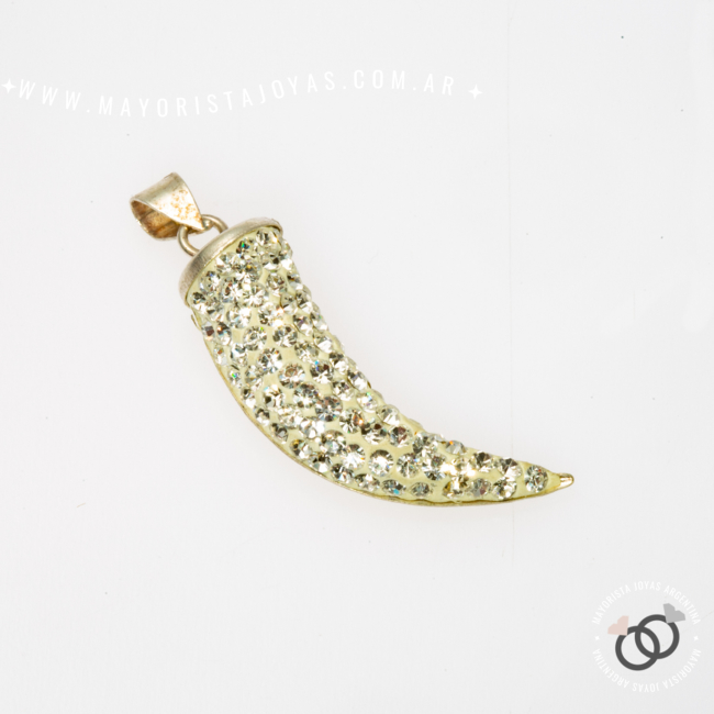 DIJE PLATA  CUERNO MICROCRISTAL (PDM044)