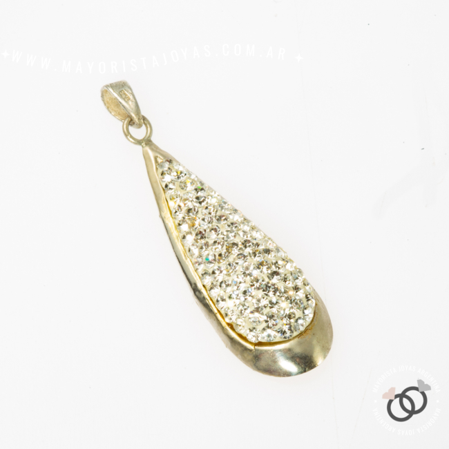 DIJE PLATA GOTA MICROCRISTAL (PDM046)