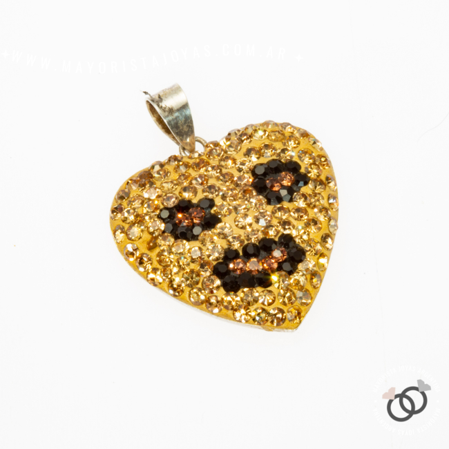 DIJE PLATA CORAZON MICROCRISTAL (PDM051)