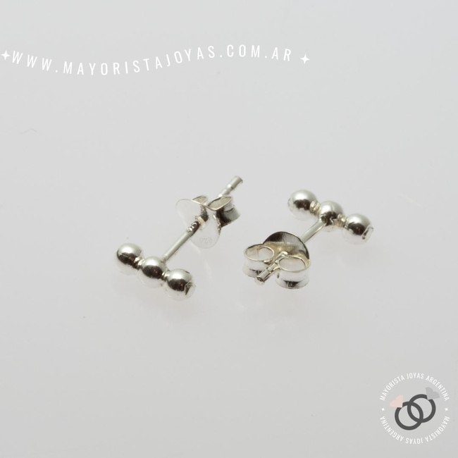 AROS PLATA BOLITA TRIPLE (PPF0110)