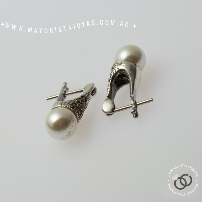 AROS PLATA LADY DI PERLA (PPN0171)