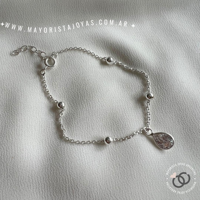 PULSERA PLATA Y CUBIC (PBZ0004)