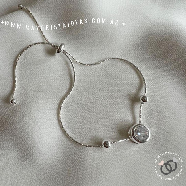 PULSERA PLATA Y CUBIC (PBZ0002)