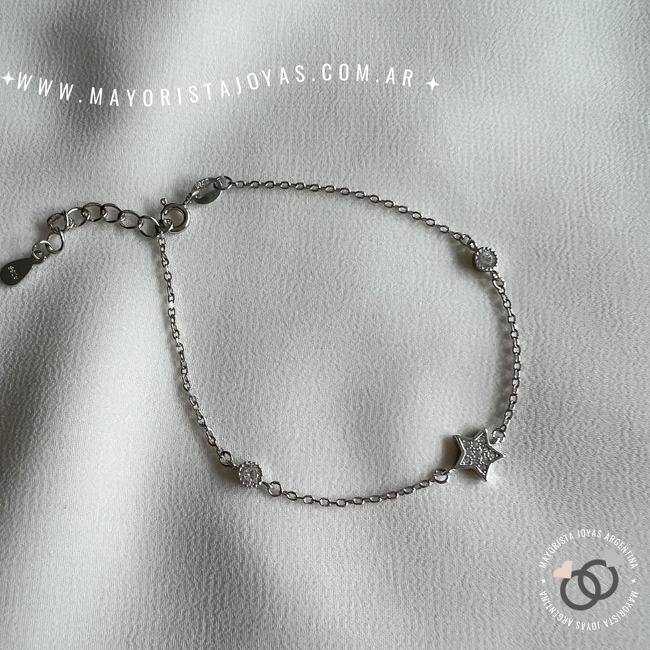 PULSERA PLATA Y CUBIC (PBZ0009)