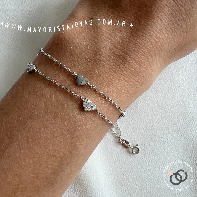 PULSERA PLATA Y CUBIC (PBZ0025)