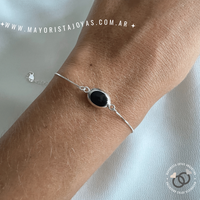 PULSERA PLATA Y PIEDRAS NATURALES (PBN047)