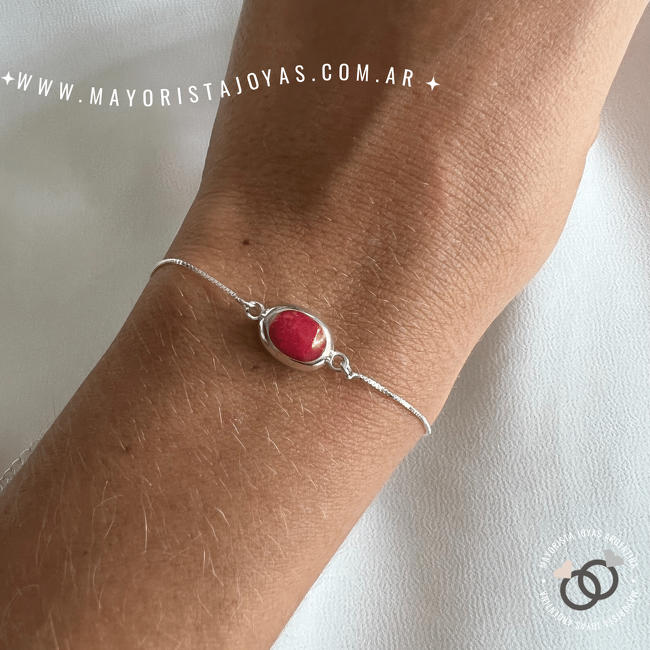 PULSERA PLATA Y PIEDRAS NATURALES (PBN045)