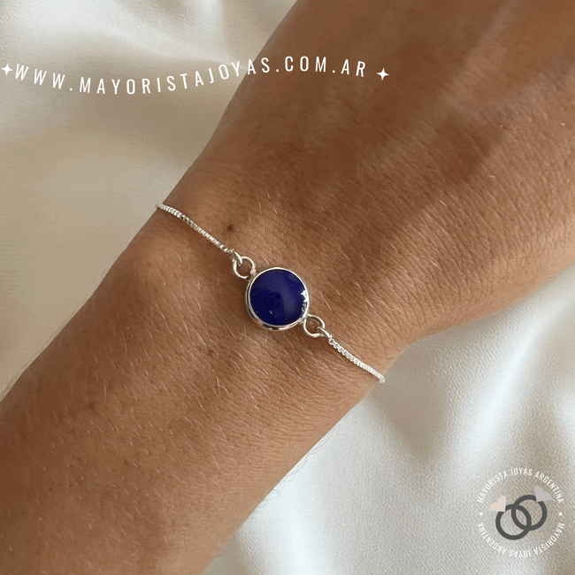 PULSERA PLATA Y PIEDRAS NATURALES (PBN049)