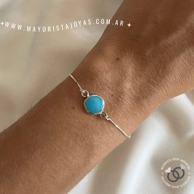 PULSERA PLATA Y PIEDRAS NATURALES (PBN051)