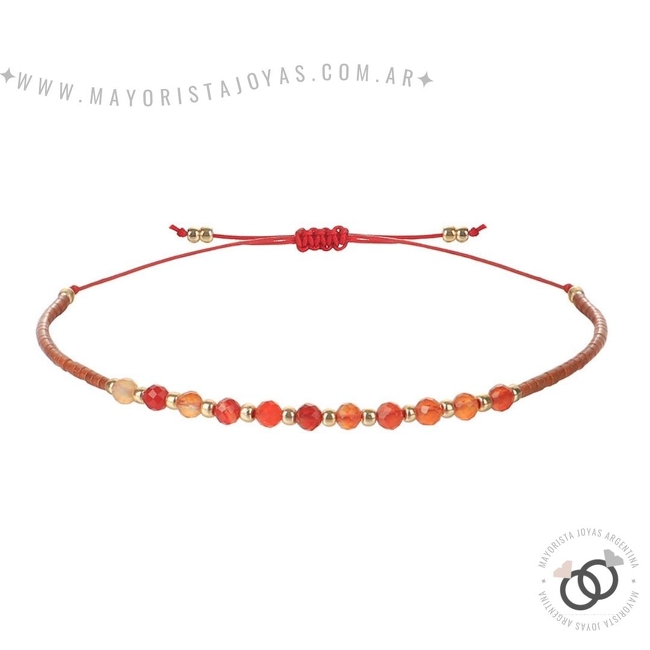 PULSERA CON CRISTALES Y ASTERISMOS (BAP0120R)