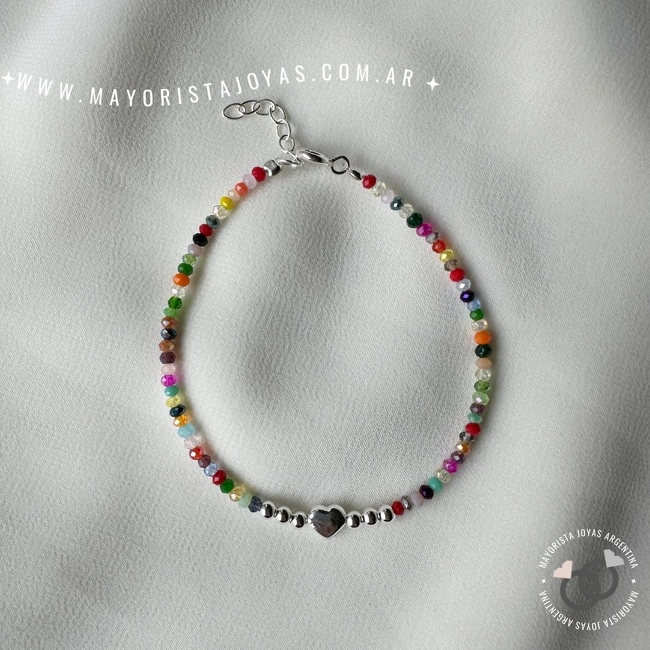 PULSERA PLATA Y CRISTAL (PBC0246)
