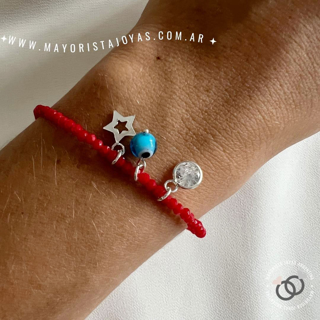 PULSERA PLATA Y CRISTALES CHECOS (PBC0007)