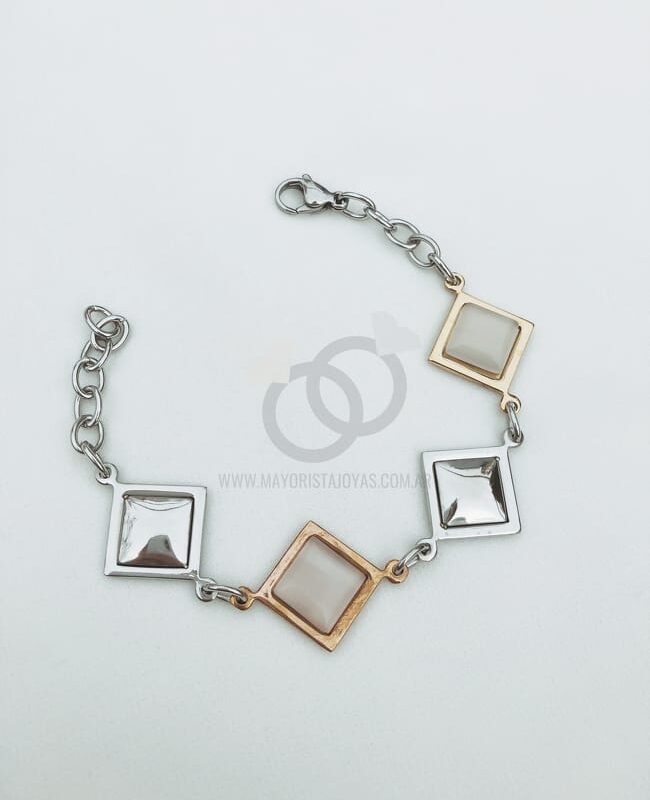 PULSERA ACERO Y ASTERISMO (6221)