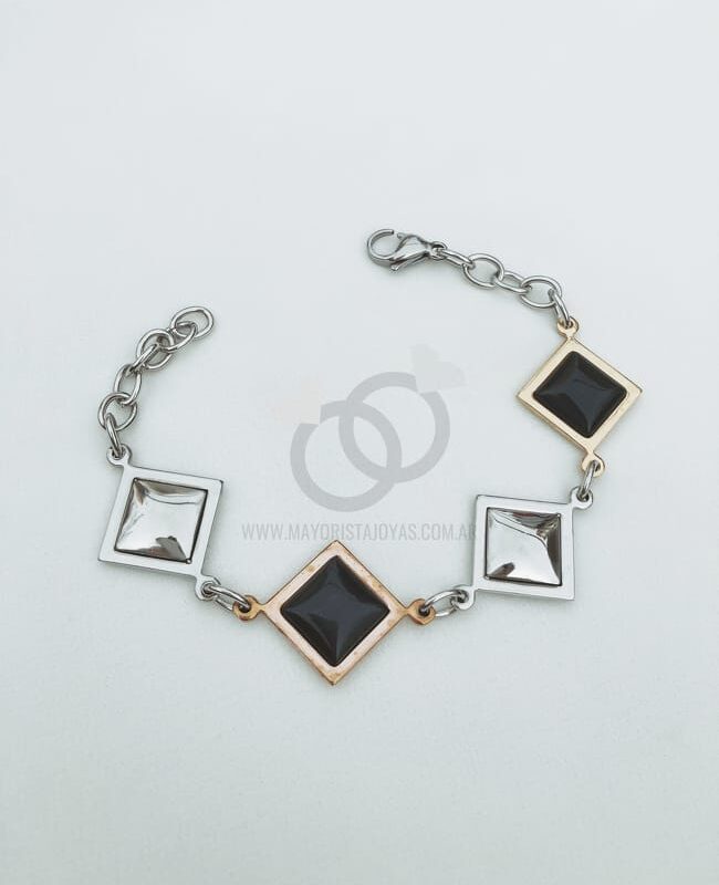 PULSERA ACERO Y ASTERISMO (6222)