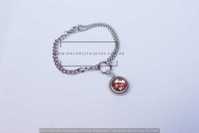 PULSERA ACERO Y CRISTAL (6893)