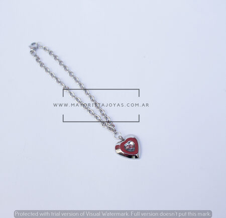 PULSERA ACERO Y CRISTAL(6286)