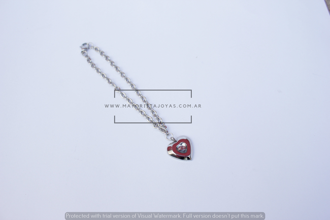 PULSERA ACERO Y CRISTAL(6286)