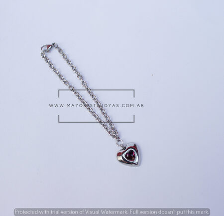 PULSERA ACERO Y CRISTAL(6287)