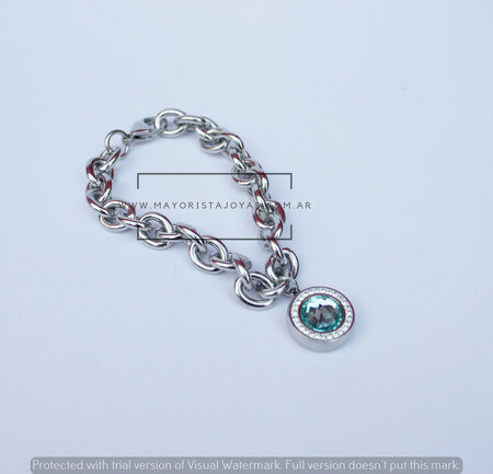 PULSERA ACERO Y CRISTAL (6895)