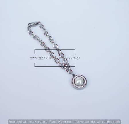 PULSERA ACERO Y MICROCRISTAL (6298)