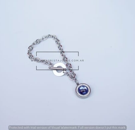 PULSERA ACERO Y CRISTAL (6295)