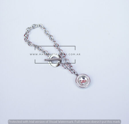 PULSERA ACERO Y CRISTAL(6294)