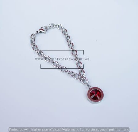 PULSERA ACERO Y CRISTAL(6280)