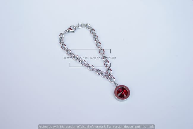 PULSERA ACERO Y CRISTAL(6280)
