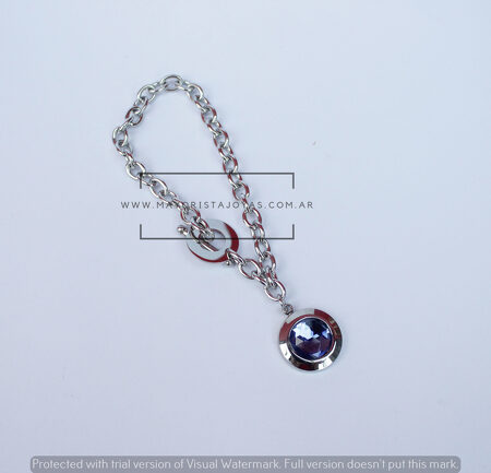 PULSERA ACERO Y CRISTAL(6284)