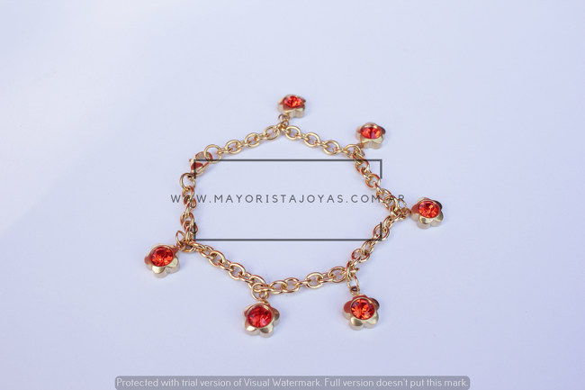PULSERA ACERO Y CRISTAL (6328)