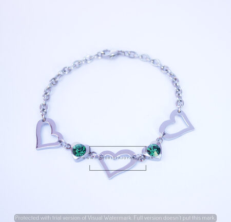 PULSERA ACERO Y CRISTAL (6235)